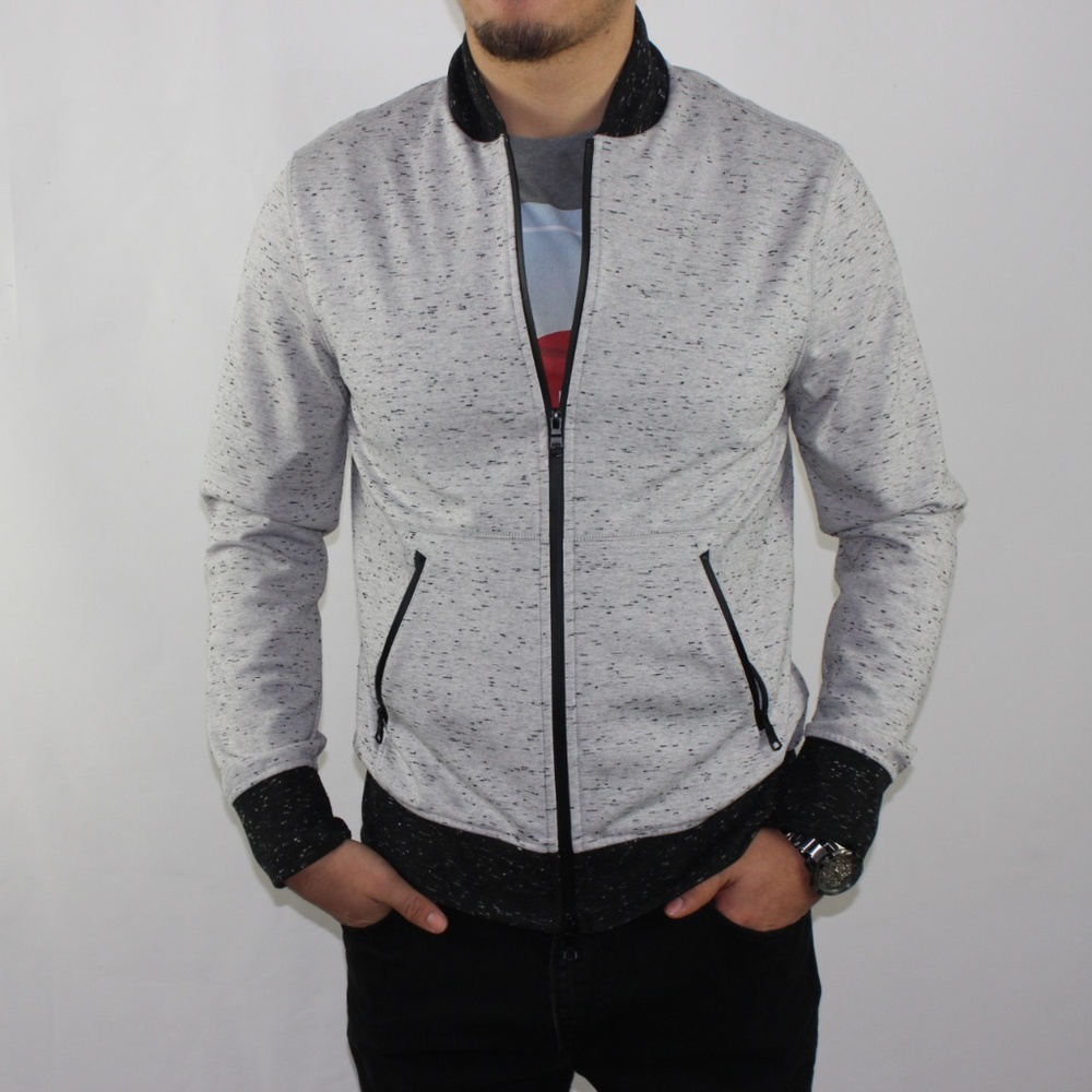 Gray Bomber Jacket